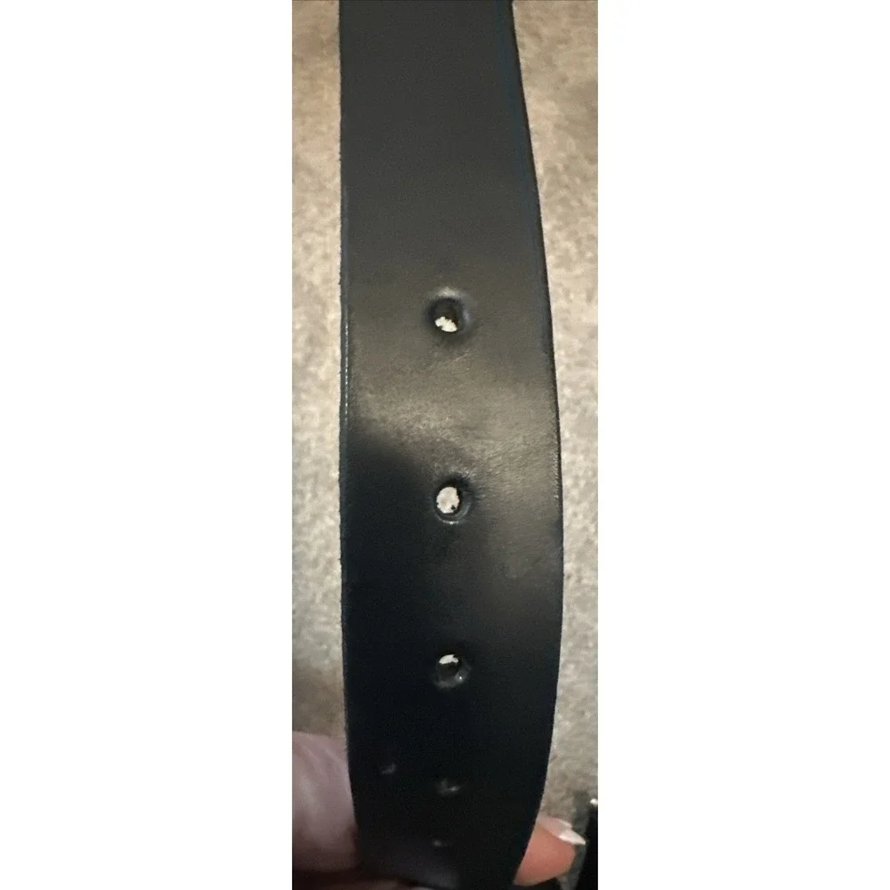 Black Leather Belt with OSU Oklahoma State University Conchos Size 34